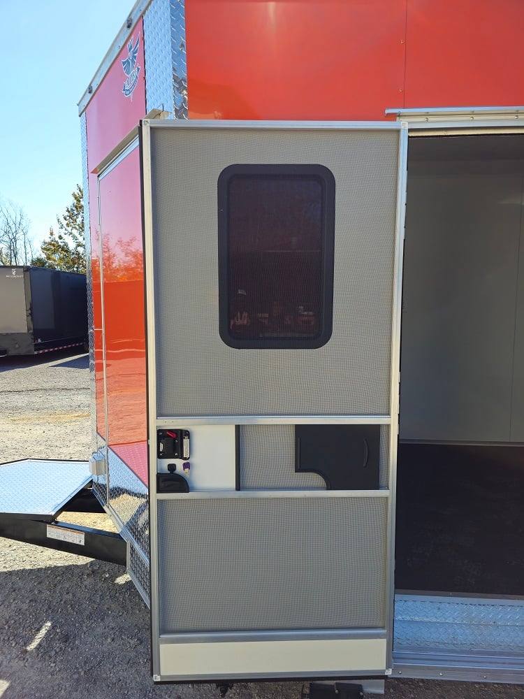 8.5' X 22' Orange Pizza Food Event Catering Concession Trailer