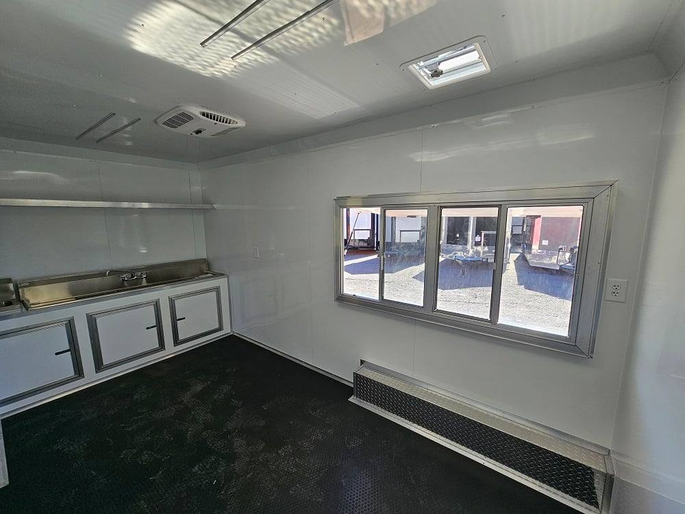 8.5' X 22' Orange Pizza Food Event Catering Concession Trailer