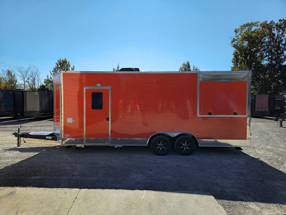 8.5' X 22' Orange Pizza Food Event Catering Concession Trailer