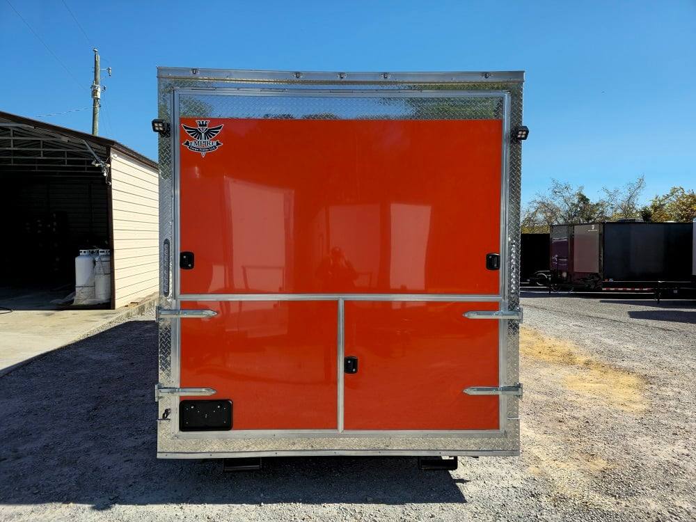 8.5' X 22' Orange Pizza Food Event Catering Concession Trailer