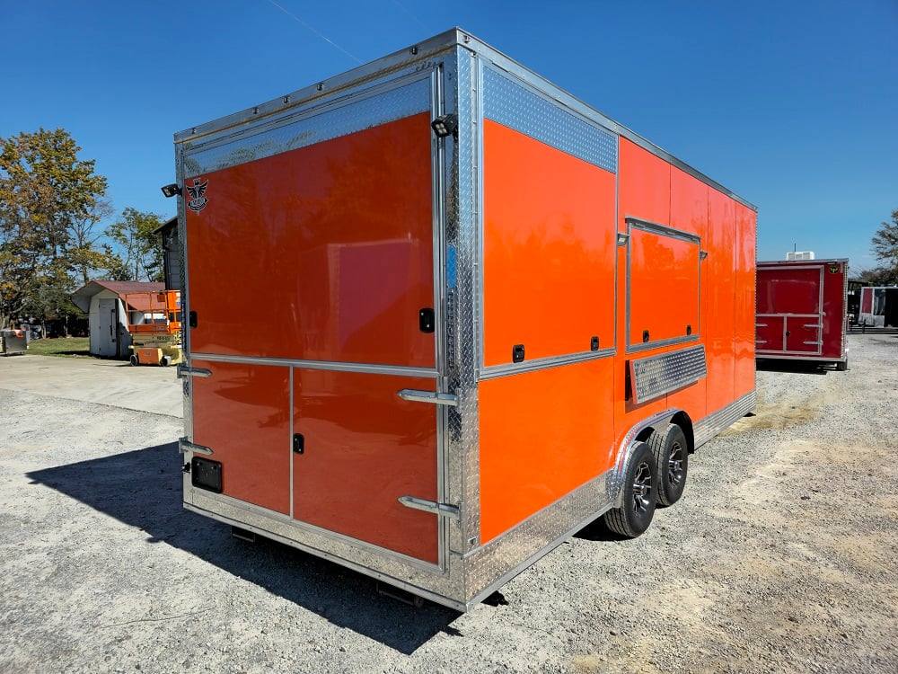 8.5' X 22' Orange Pizza Food Event Catering Concession Trailer