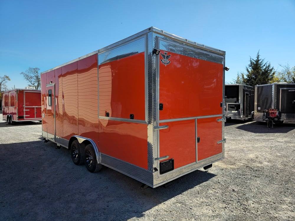 8.5' X 22' Orange Pizza Food Event Catering Concession Trailer