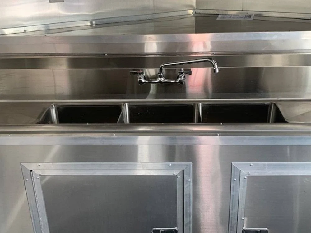 8.5' x 22' Penske Yellow BBQ Vending Concession Food Trailer