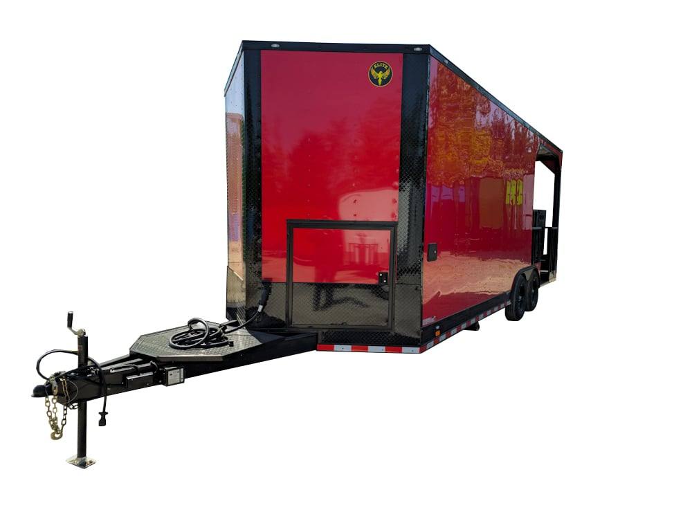 591-8.5-x-22-red-bbq-food-event-catering-concession-1.jpg 8.5' X 22' Red BBQ Food Event Catering Concession