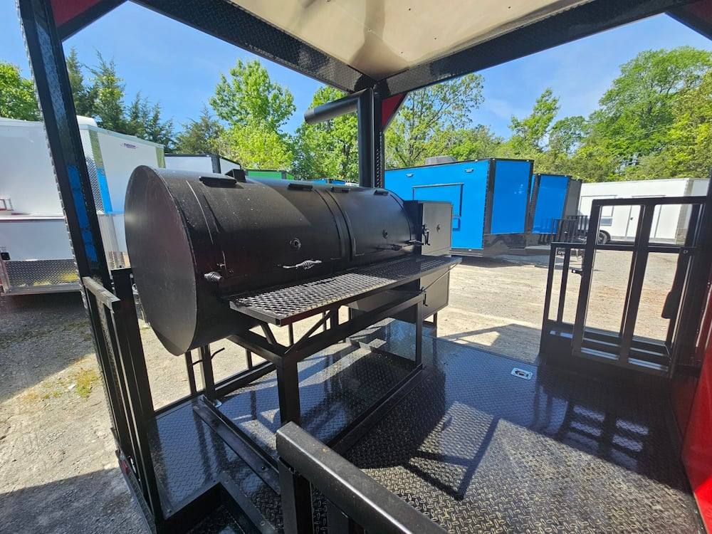 591-8.5-x-22-red-bbq-food-event-catering-concession-12.jpg 8.5' X 22' Red BBQ Food Event Catering Concession