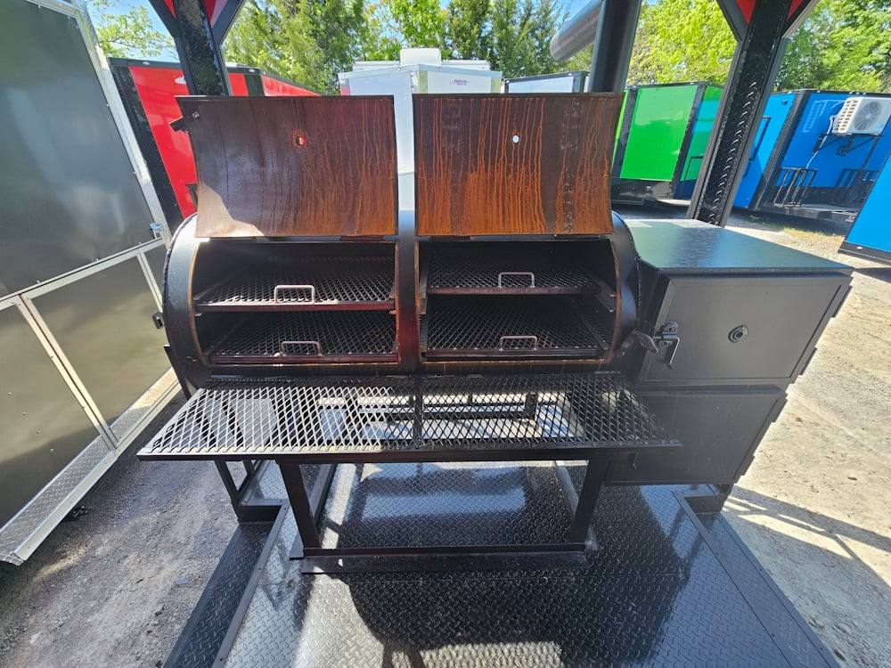 591-8.5-x-22-red-bbq-food-event-catering-concession-14.jpg 8.5' X 22' Red BBQ Food Event Catering Concession