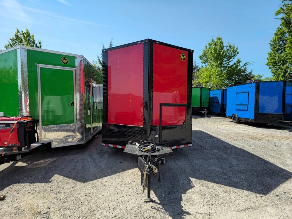 591-8.5-x-22-red-bbq-food-event-catering-concession-2.jpg 8.5' X 22' Red BBQ Food Event Catering Concession