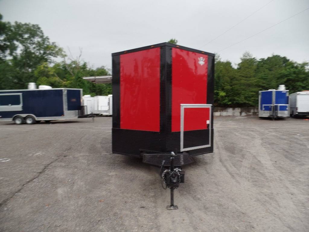 592-8.5-x-22-red-blackout-trim-concession-food-trailer-with-appliances-4.jpg 8.5' x 22' Red Blackout Trim Concession Food Trailer With Appliances