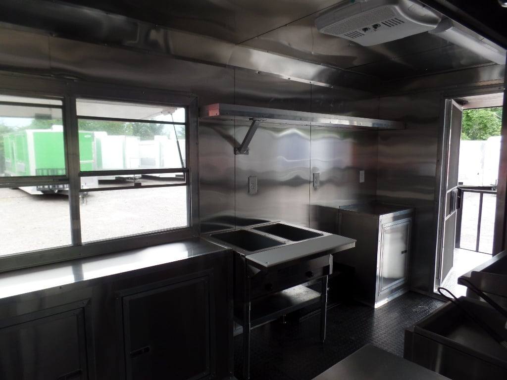 592-8.5-x-22-red-blackout-trim-concession-food-trailer-with-appliances-6.jpg 8.5' x 22' Red Blackout Trim Concession Food Trailer With Appliances