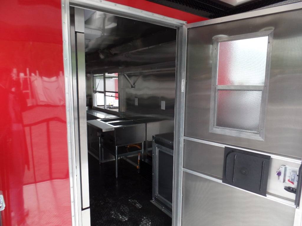 592-8.5-x-22-red-blackout-trim-concession-food-trailer-with-appliances-9.jpg 8.5' x 22' Red Blackout Trim Concession Food Trailer With Appliances