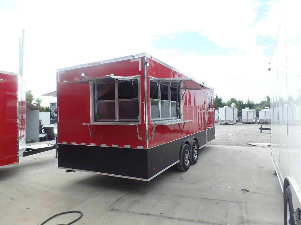 594-8.5-x-22-red-concession-food-trailer-1.jpg 8.5' x 22' Red Concession Food Trailer