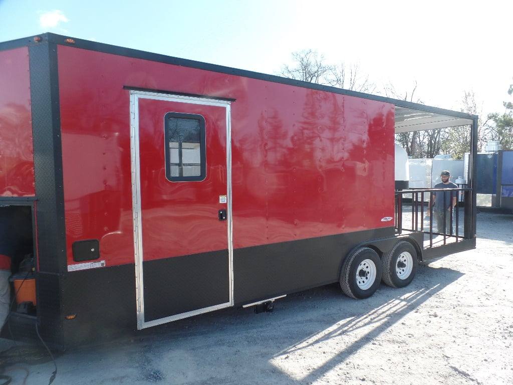 595-8.5-x-22-red-concession-food-trailer-with-appliances-16.jpg 8.5' x 22' Red Concession Food Trailer With Appliances