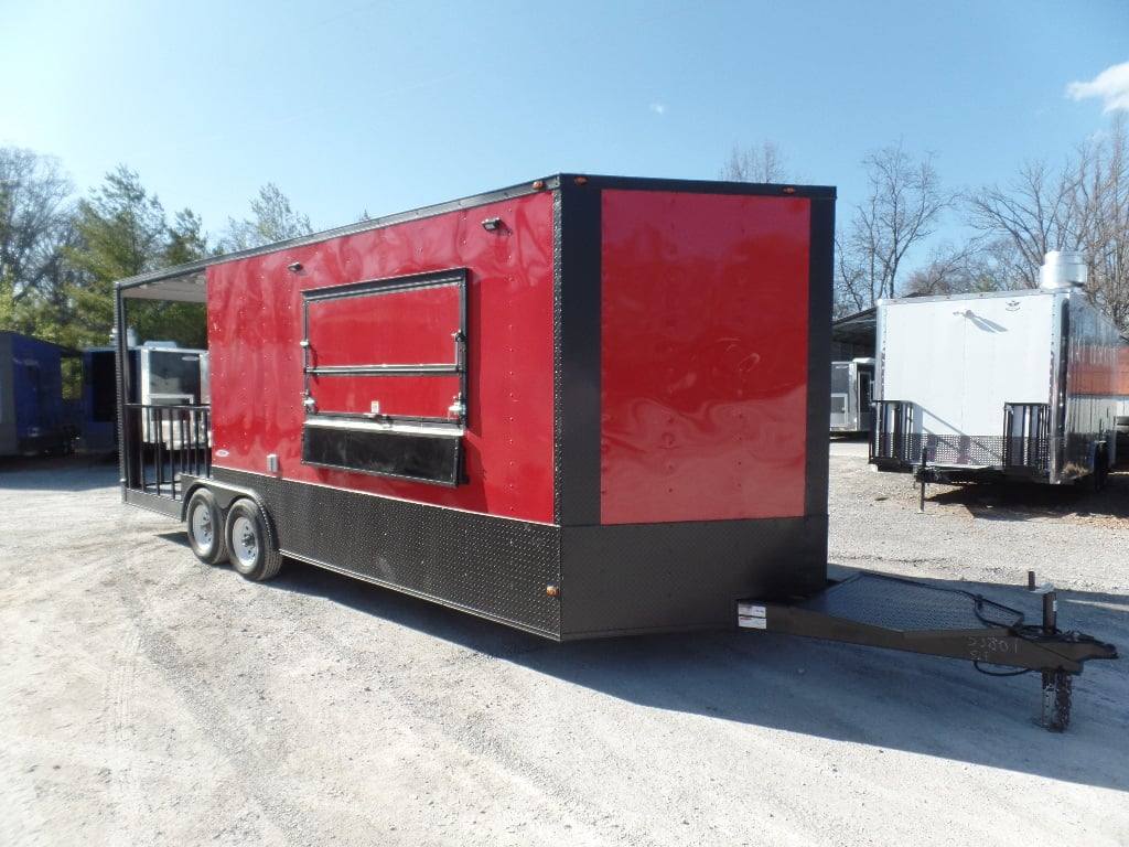 595-8.5-x-22-red-concession-food-trailer-with-appliances-20.jpg 8.5' x 22' Red Concession Food Trailer With Appliances