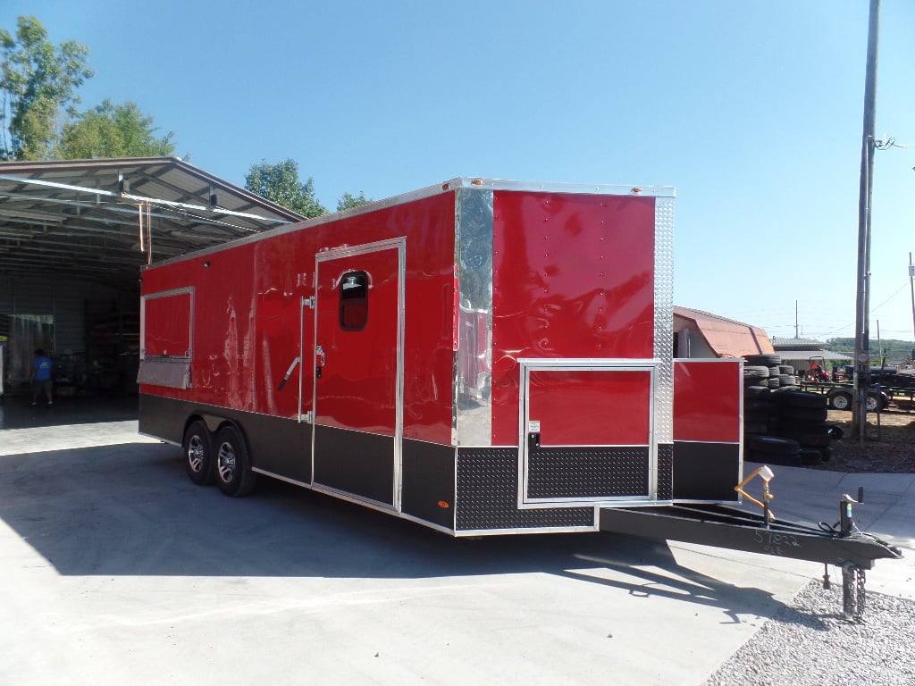 596-8.5-x-22-red-concessions-food-trailer-with-appliances-26.jpg 8.5' x 22' Red Concessions Food Trailer With Appliances