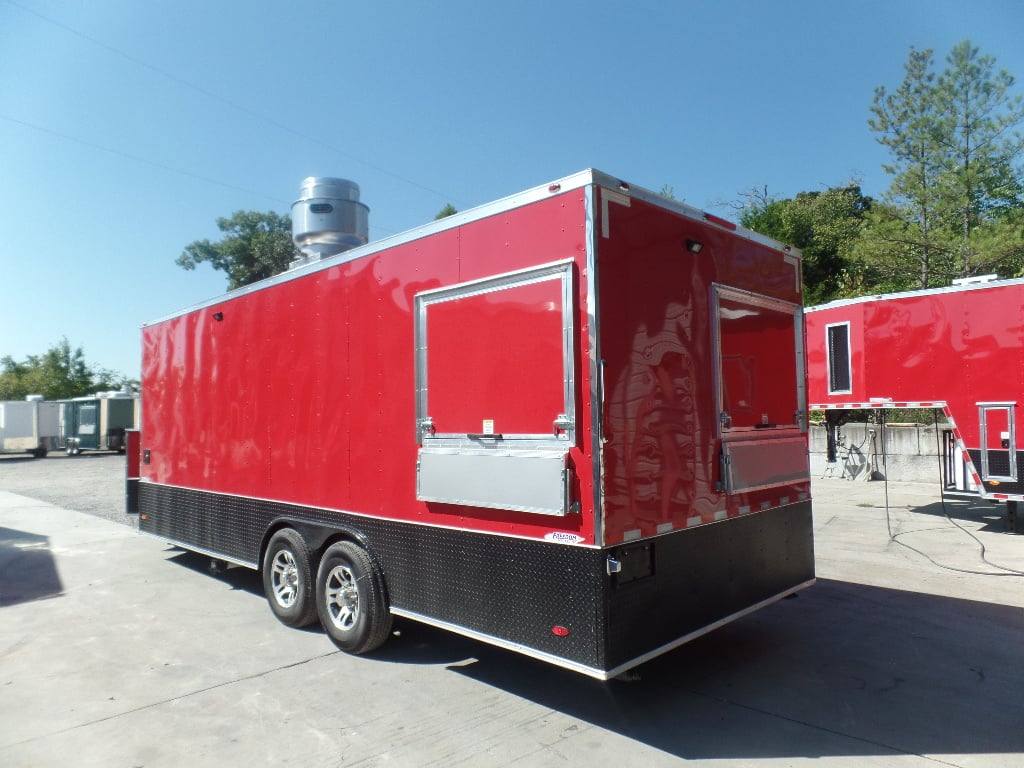 596-8.5-x-22-red-concessions-food-trailer-with-appliances-27.jpg 8.5' x 22' Red Concessions Food Trailer With Appliances