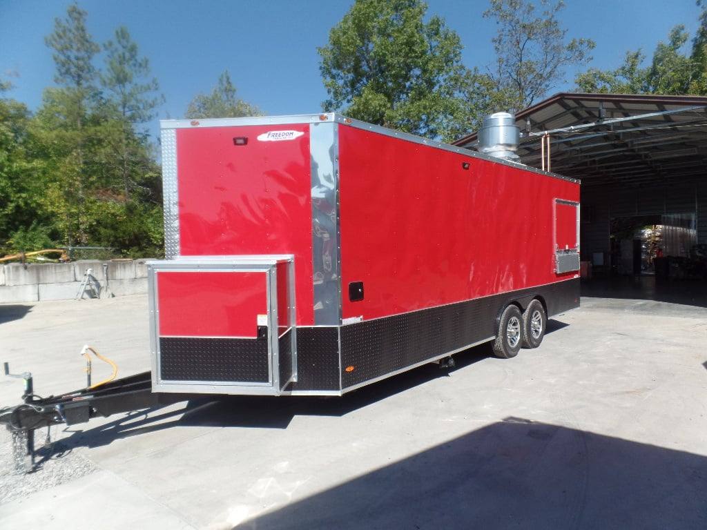 596-8.5-x-22-red-concessions-food-trailer-with-appliances-4.jpg 8.5' x 22' Red Concessions Food Trailer With Appliances