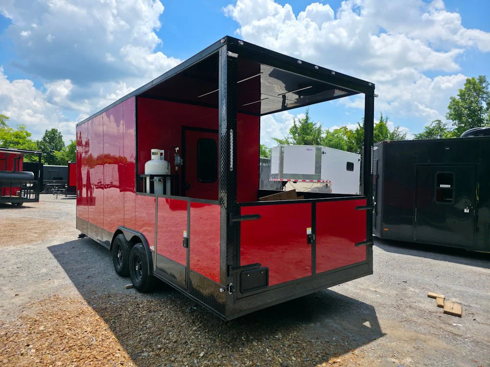 8.5' X 22' Red Elite BBQ Concession Trailer Food Event Catering