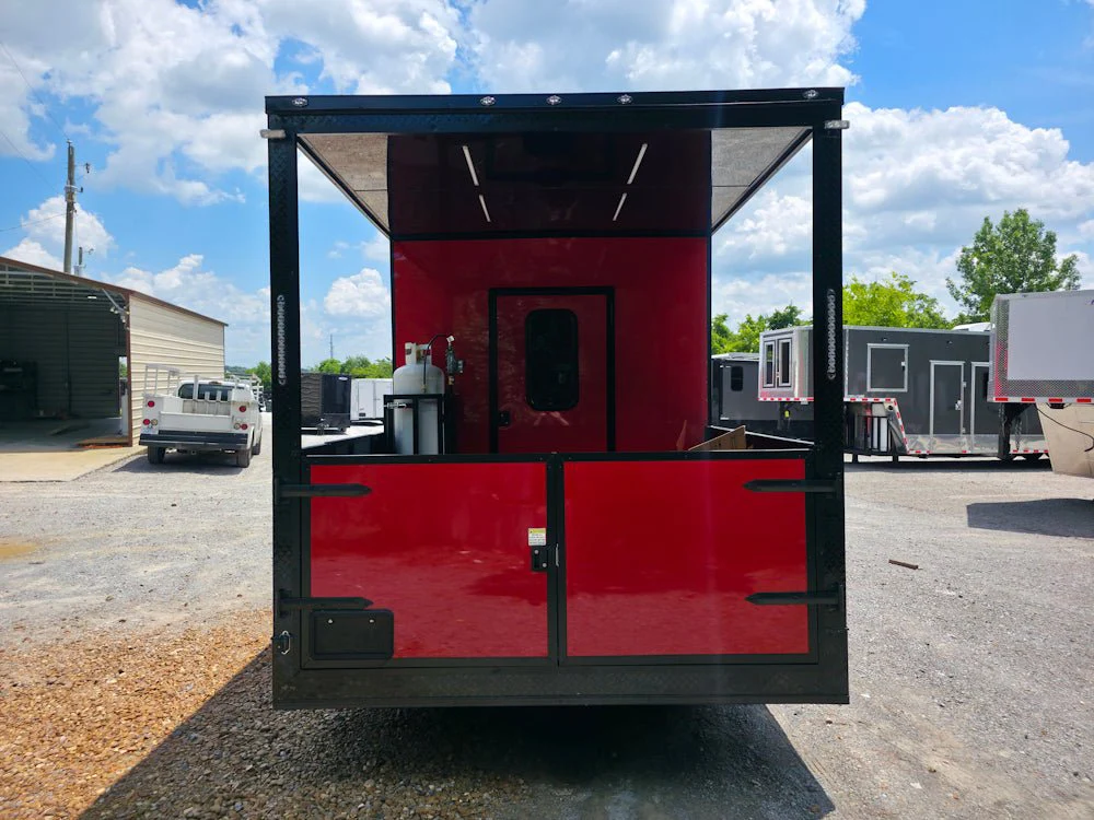 8.5' X 22' Red Elite BBQ Concession Trailer Food Event Catering