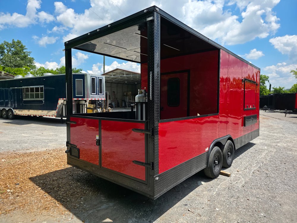 8.5' X 22' Red Elite BBQ Concession Trailer Food Event Catering