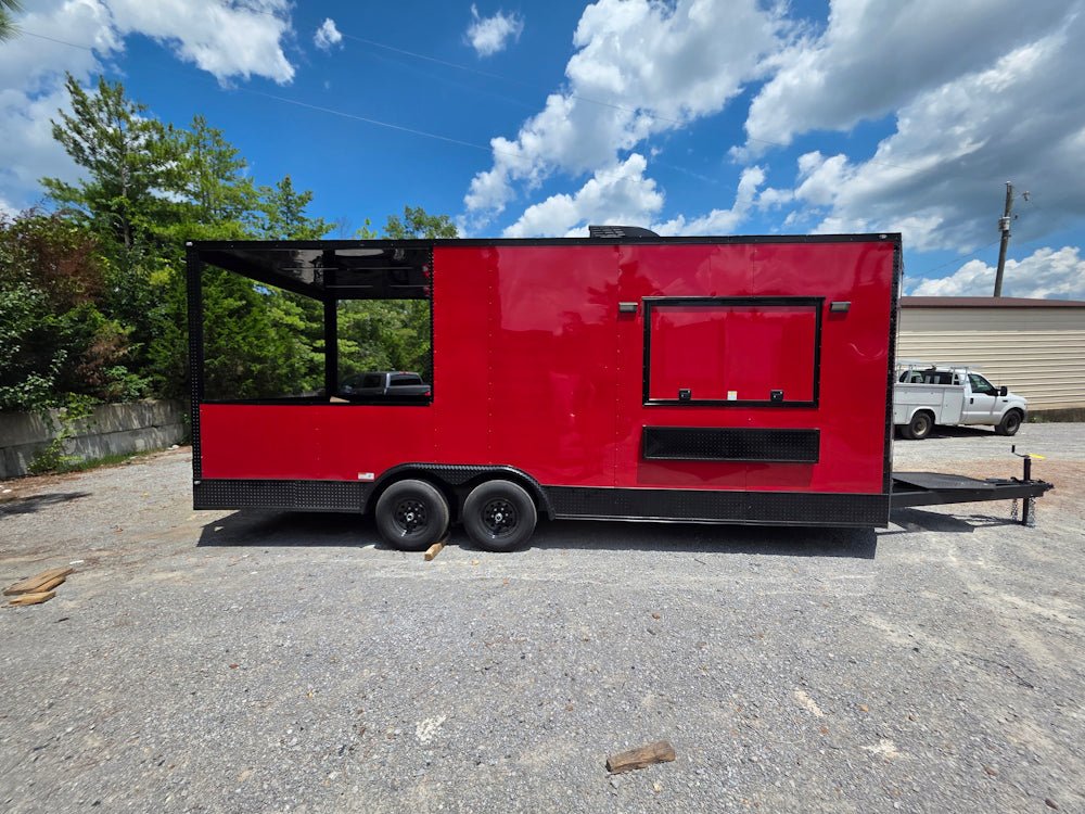 8.5' X 22' Red Elite BBQ Concession Trailer Food Event Catering