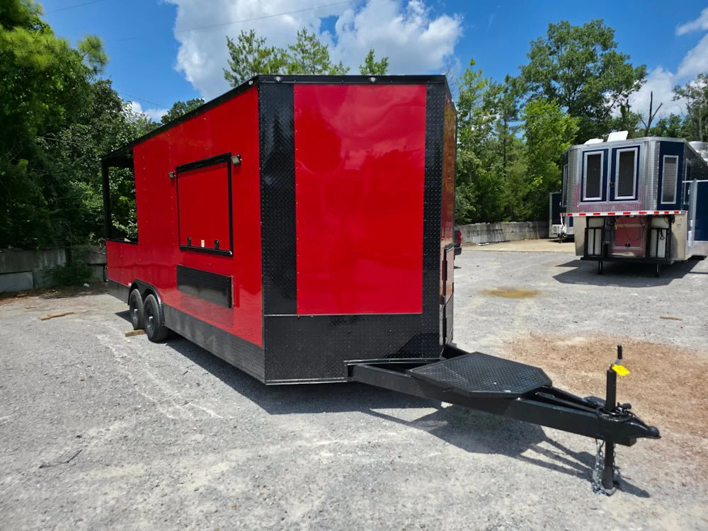 8.5' X 22' Red Elite BBQ Concession Trailer Food Event Catering