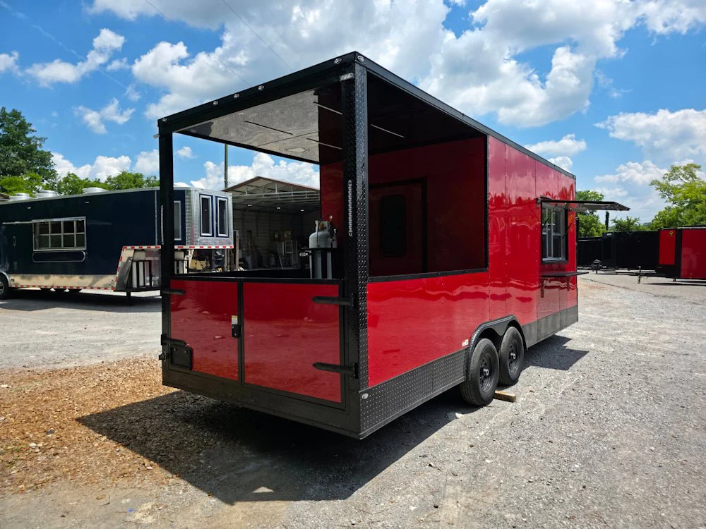 8.5' X 22' Red Elite BBQ Concession Trailer Food Event Catering