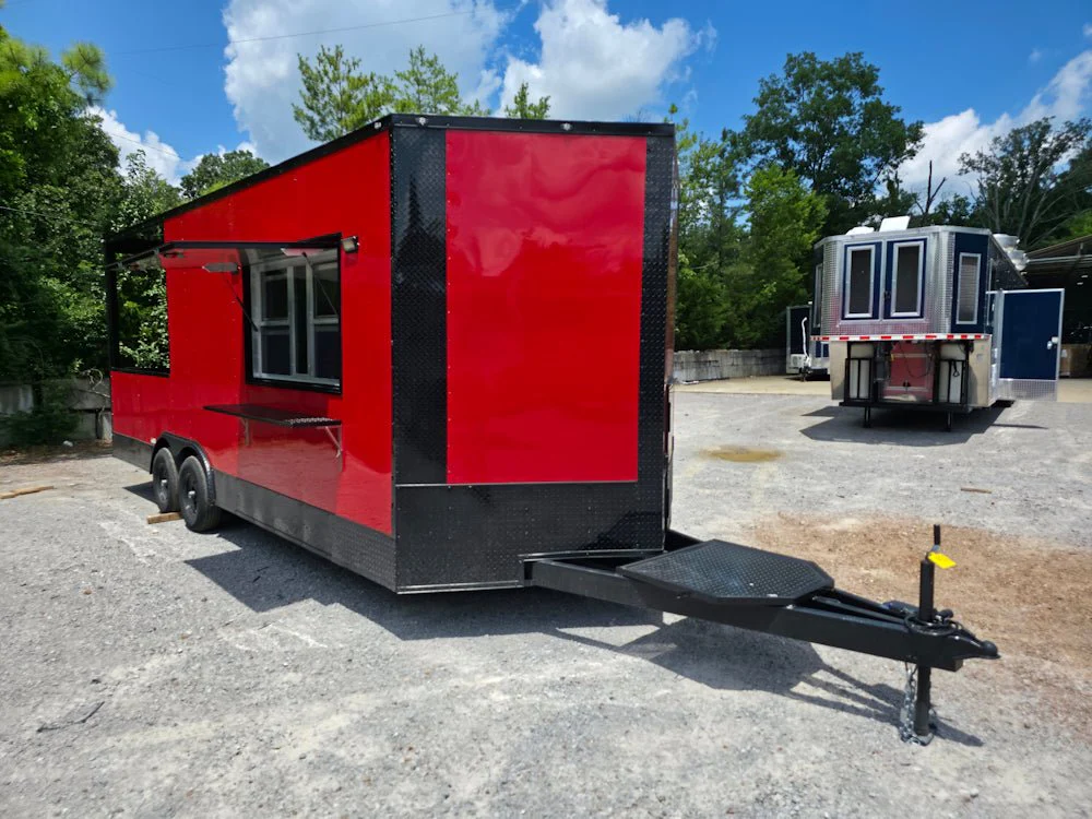 8.5' X 22' Red Elite BBQ Concession Trailer Food Event Catering