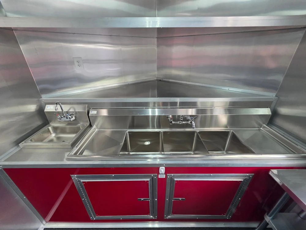 8.5' X 22' Red Elite BBQ Concession Trailer Food Event Catering