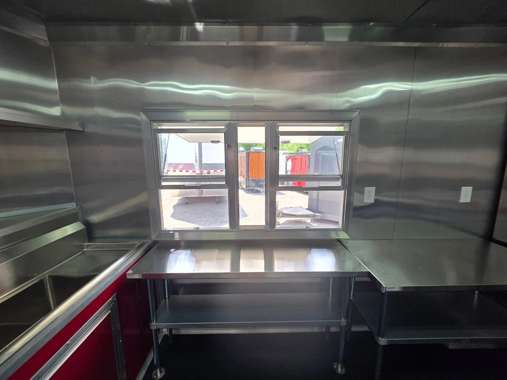 8.5' X 22' Red Elite BBQ Concession Trailer Food Event Catering
