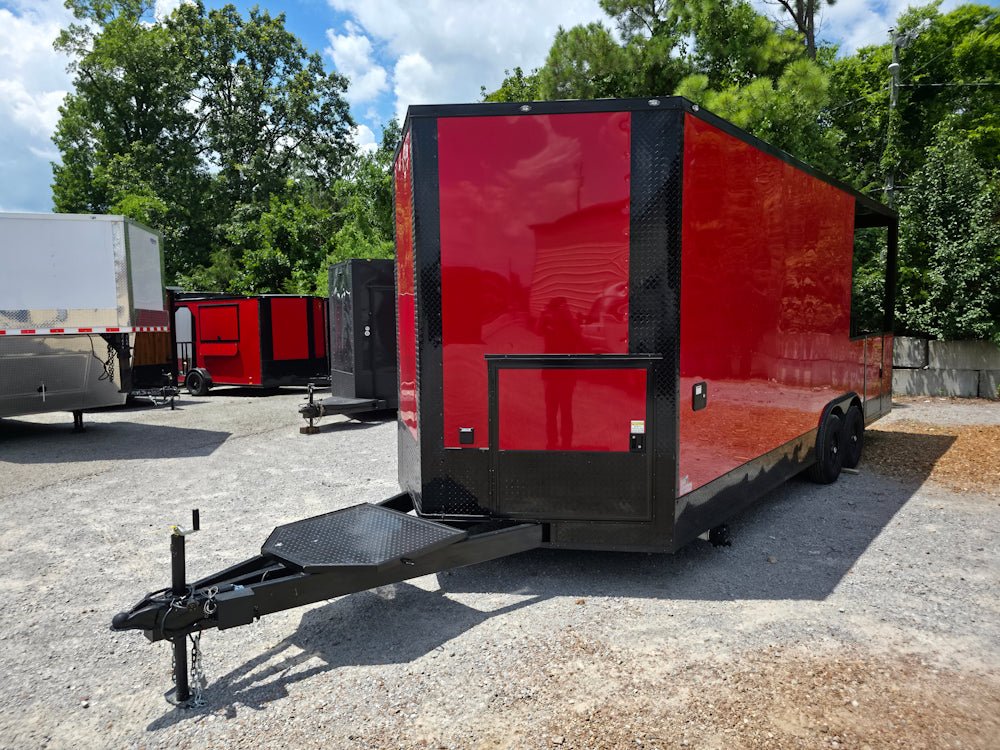 8.5' X 22' Red Elite BBQ Concession Trailer Food Event Catering