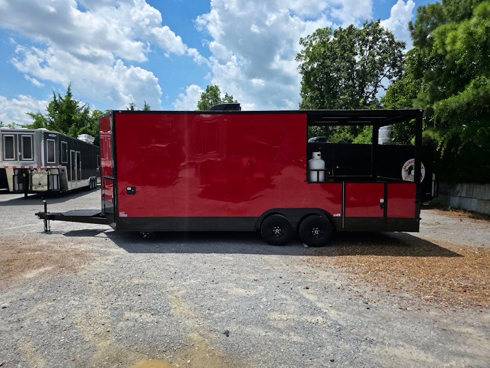 8.5' X 22' Red Elite BBQ Concession Trailer Food Event Catering