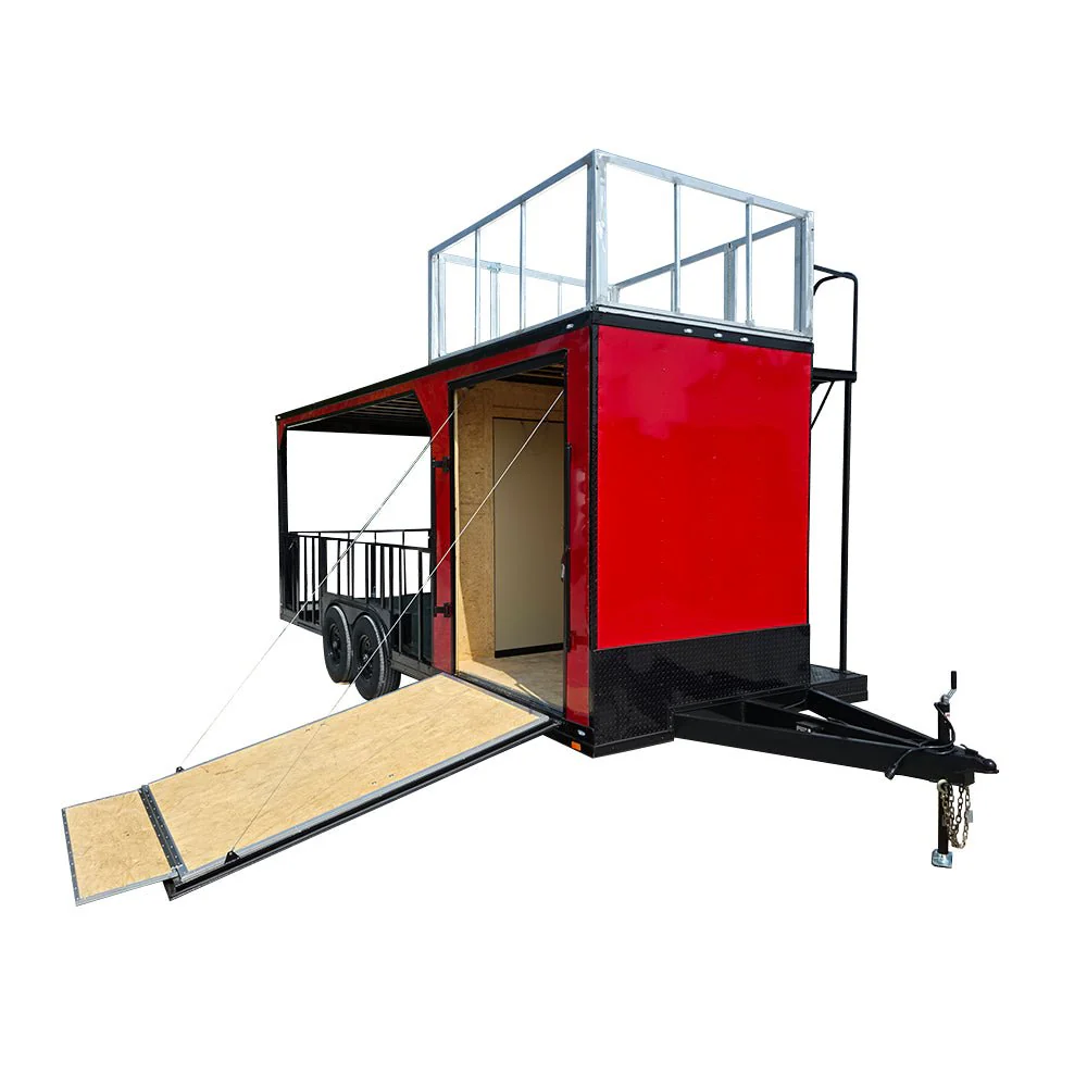 8.5' X 22' Red Hybrid Custom Drone and Equipment Trailer Agricultural and Spray