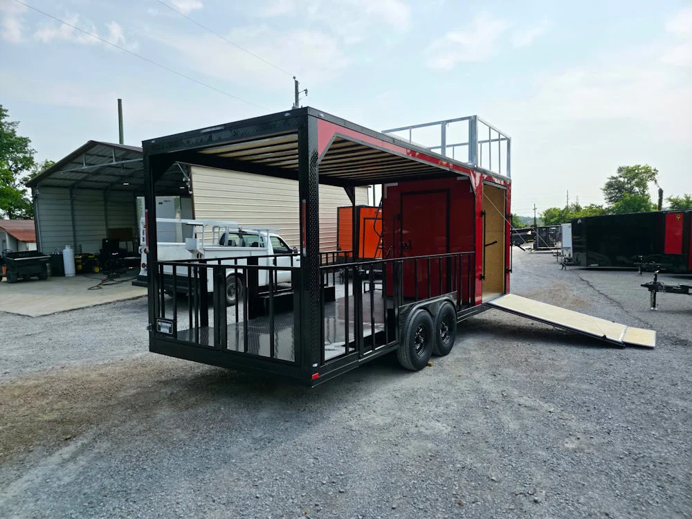 8.5' X 22' Red Hybrid Custom Drone and Equipment Trailer Agricultural and Spray