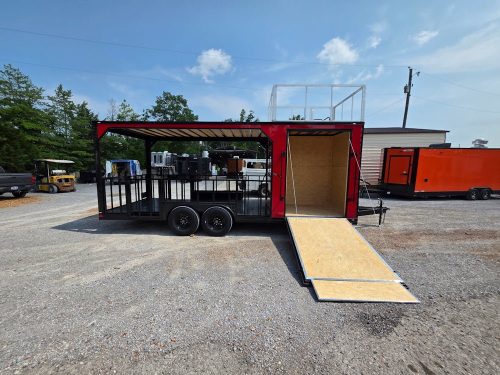 8.5' X 22' Red Hybrid Custom Drone and Equipment Trailer Agricultural and Spray
