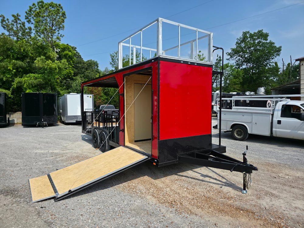 8.5' X 22' Red Hybrid Custom Drone and Equipment Trailer Agricultural and Spray