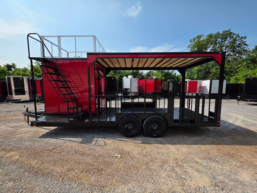 8.5' X 22' Red Hybrid Custom Drone and Equipment Trailer Agricultural and Spray