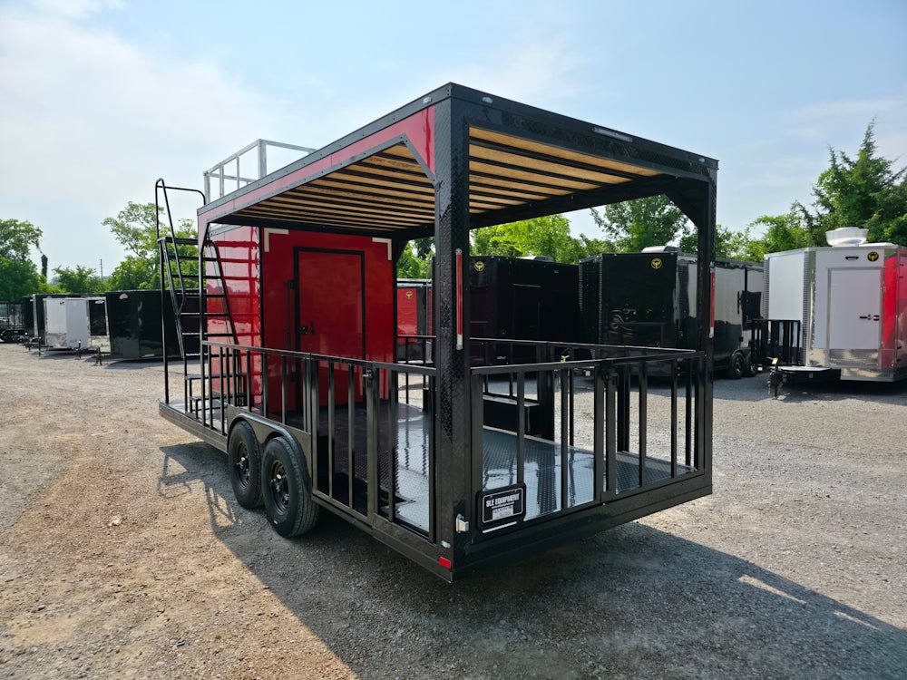 8.5' X 22' Red Hybrid Custom Drone and Equipment Trailer Agricultural and Spray