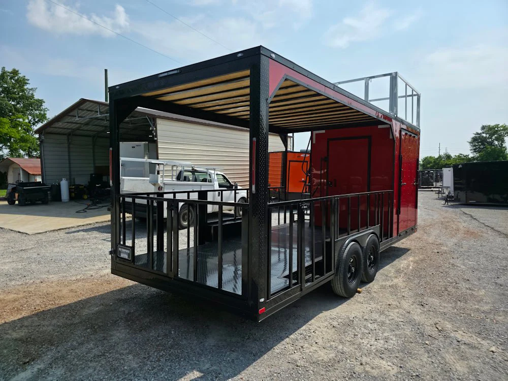 8.5' X 22' Red Hybrid Custom Drone and Equipment Trailer Agricultural and Spray