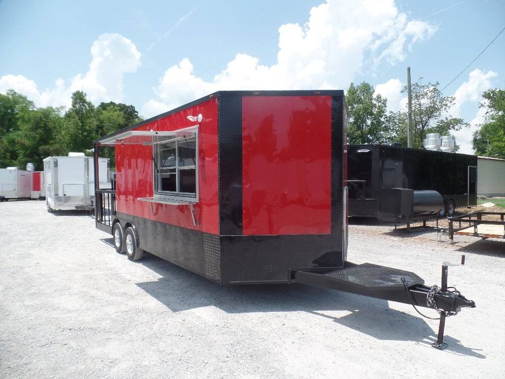600-8.5-x-22-red-porch-bbq-concession-food-event-trailer-5.jpg 8.5' x 22' Red Porch BBQ Concession Food Event Trailer