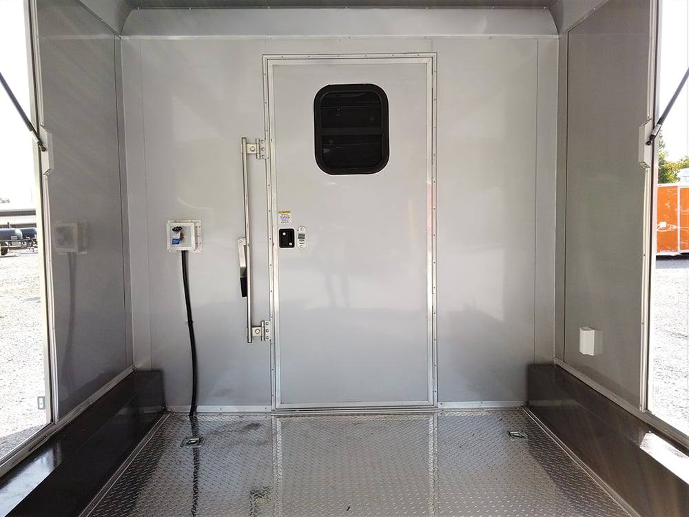 8.5' x 22' Red Porch Style Concession Food Trailer