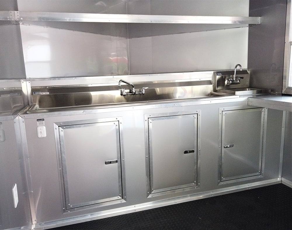 8.5' x 22' Red Porch Style Concession Food Trailer