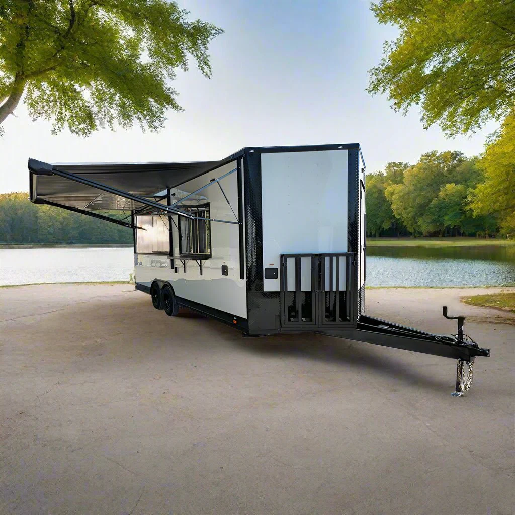 602-8.5-x-22-white-w-black-out-concession-trailer-kettle-corn-event-catering-1.webp 8.5' X 22' White / W Black Out Concession Trailer Kettle Corn Event Catering