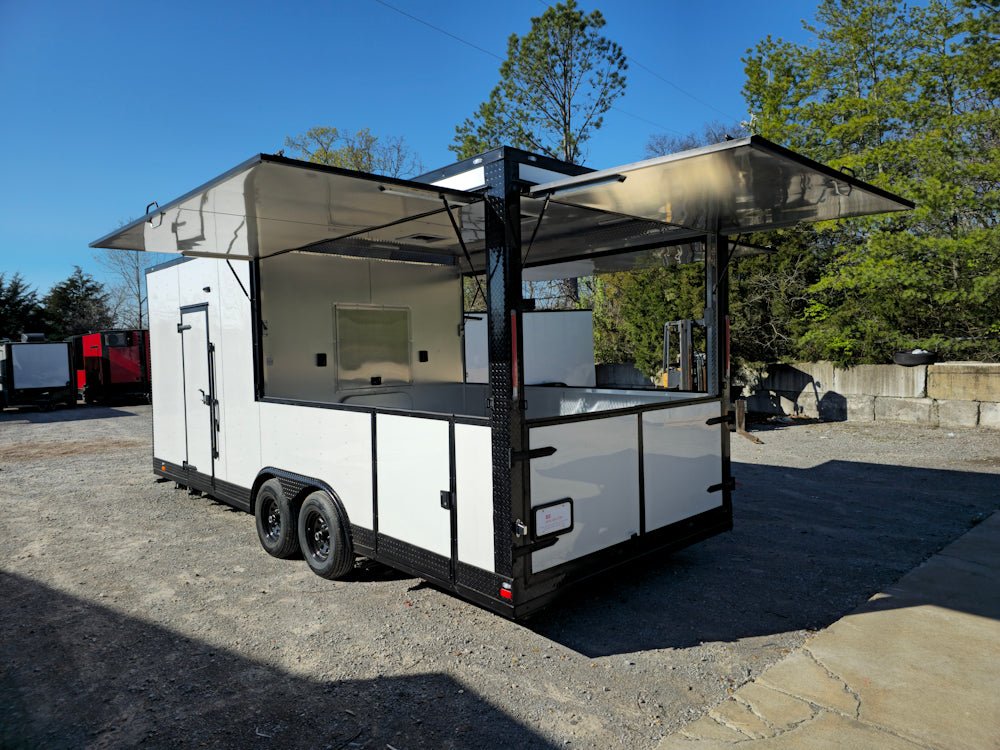 602-8.5-x-22-white-w-black-out-concession-trailer-kettle-corn-event-catering-10.jpg 8.5' X 22' White / W Black Out Concession Trailer Kettle Corn Event Catering