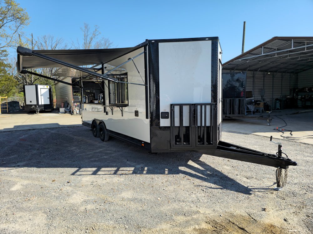 602-8.5-x-22-white-w-black-out-concession-trailer-kettle-corn-event-catering-23.jpg 8.5' X 22' White / W Black Out Concession Trailer Kettle Corn Event Catering