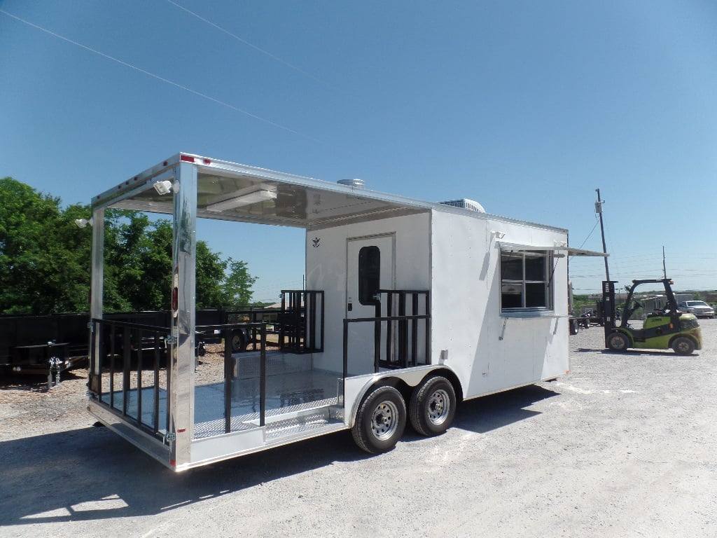 8.5' x 22' White BBQ Porch Concession Food Event Catering