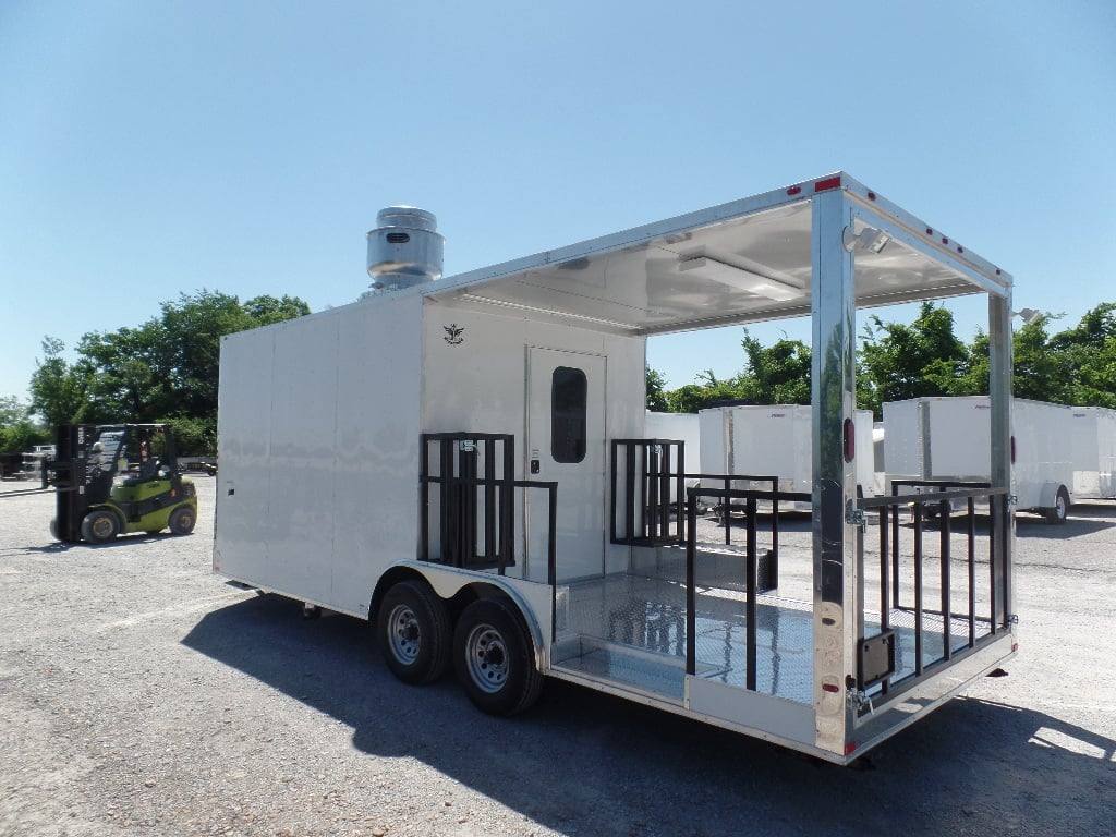 8.5' x 22' White BBQ Porch Concession Food Event Catering