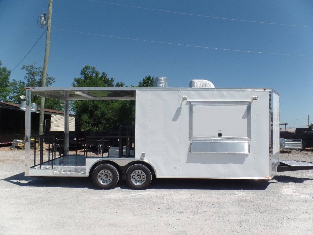 8.5' x 22' White BBQ Porch Concession Food Event Catering