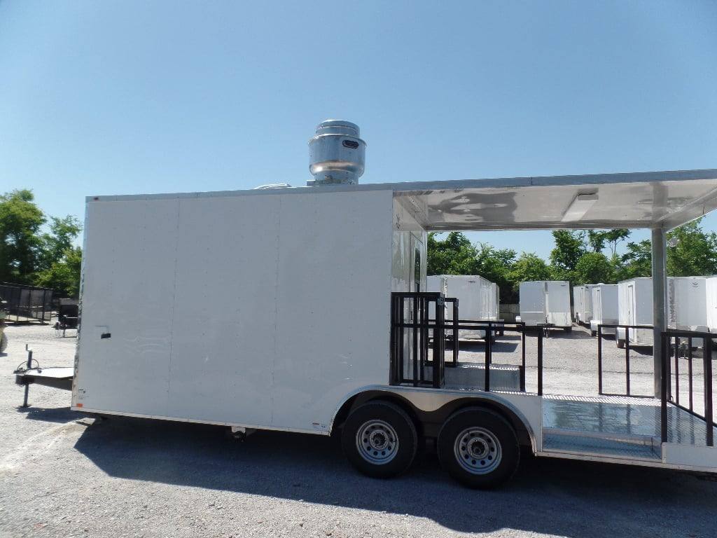 8.5' x 22' White BBQ Porch Concession Food Event Catering