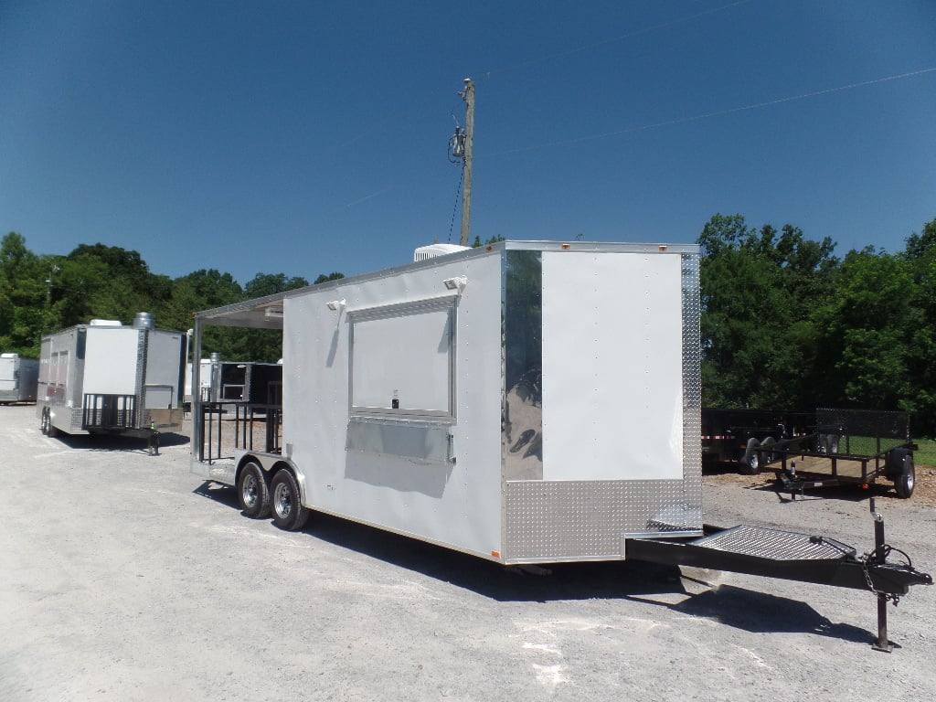 8.5' x 22' White BBQ Porch Concession Food Event Catering