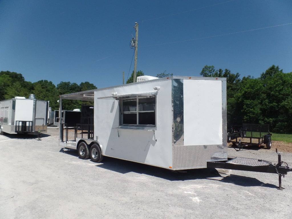 8.5' x 22' White BBQ Porch Concession Food Event Catering